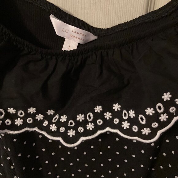 Lauren Conrad Ruffled Body Suit Size Large - Picture 3 of 6